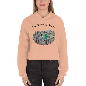 The World Is Yours Crop Hoodie